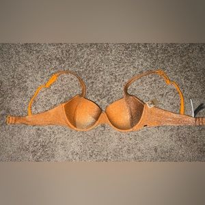 VICTORIAS SECRET SWIM Orange shimmer push up bikini top